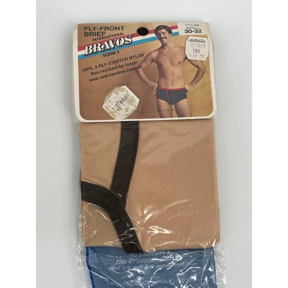 Bravos Scene II Underwear Briefs Bikini Lot Small 30-32 Vintage 70s 3pk NOS
